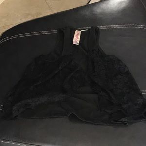 Black open vest